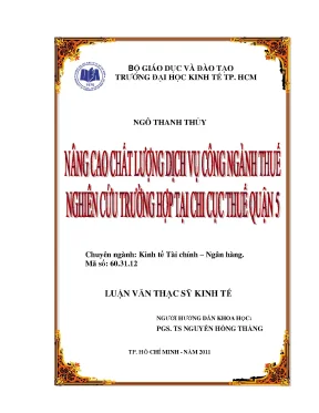 Nâng cao chất lượng dịch vụ thuế tại quận 5