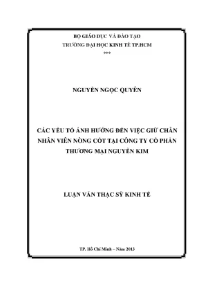 Yếu tố giữ chân nhân viên tại Nguyễn Kim