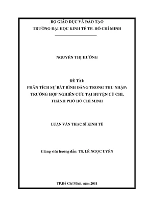 Phân Tích Bất Bình Đẳng Thu Nhập Tại Củ Chi