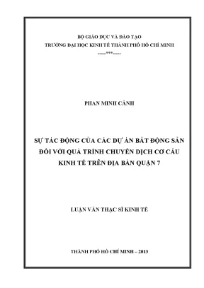 Tác động dự án bất động sản đến kinh tế quận 7
