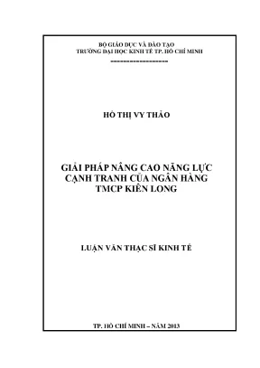 Giải pháp nâng cao năng lực cạnh tranh ngân hàng Kiên Long