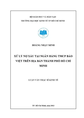 Xử lý nợ xấu tại ngân hàng Bảo Việt TP.HCM
