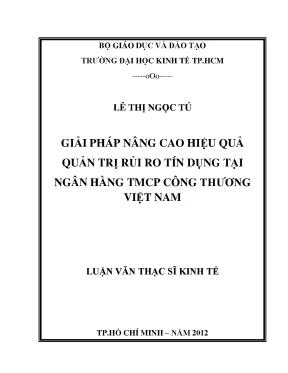 Giải pháp quản trị rủi ro tín dụng tại VietinBank