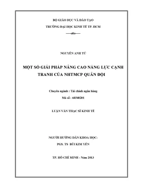 Giải pháp nâng cao năng lực cạnh tranh ngân hàng quân đội