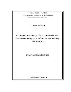 Chiến lược phát triển công ty công nghệ Sun Việt 2020