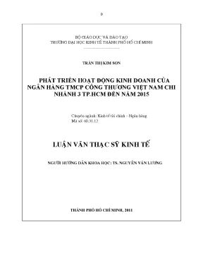 Phát triển kinh doanh ngân hàng TMCP Công thương VN