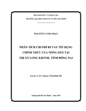 Phân Tích Chi Phí Vay Tín Dụng Nông Dân Long Khánh