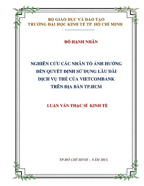 Nhân tố ảnh hưởng đến sử dụng dịch vụ thẻ Vietcombank