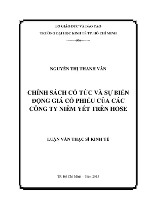 Chính sách cổ tức và biến động giá cổ phiếu trên HOSE
