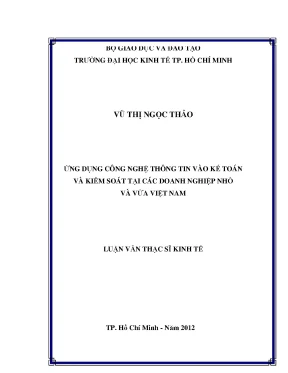 Ứng dụng CNTT trong kế toán doanh nghiệp nhỏ Việt Nam
