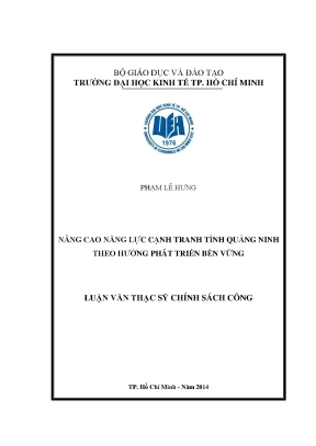 Nâng cao năng lực cạnh tranh Quảng Ninh bền vững