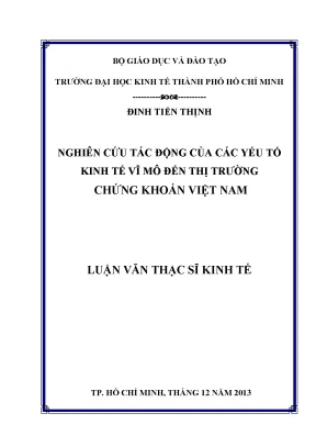 Tác động kinh tế vĩ mô đến thị trường chứng khoán Việt Nam