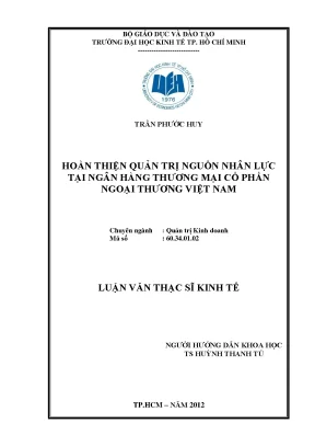 Hoàn thiện quản trị nguồn nhân lực tại Vietcombank