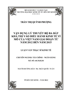 Lý thuyết bộ ba bất khả thi trong kinh tế Việt Nam