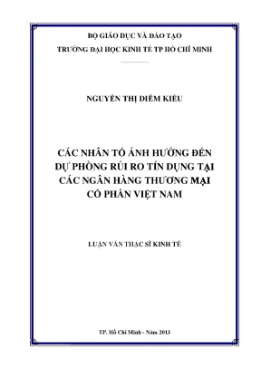 Nhân tố ảnh hưởng đến dự phòng rủi ro tín dụng