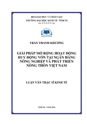 Giải pháp huy động vốn tại Agribank Việt Nam