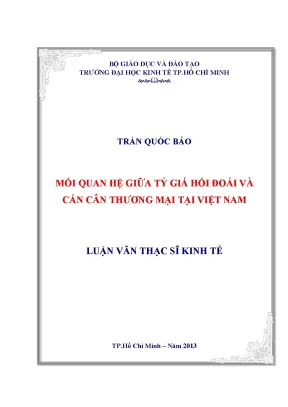 Mối quan hệ tỷ giá hối đoái và cán cân thương mại Việt Nam