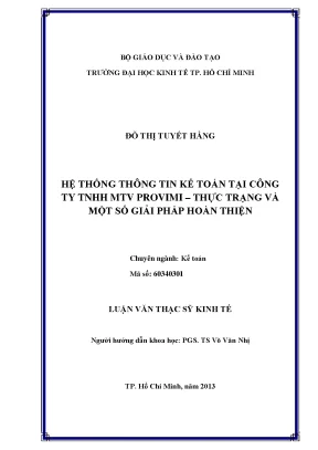 Giải pháp hoàn thiện hệ thống thông tin kế toán Provimi