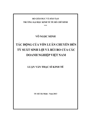 Tác động vốn luân chuyển đến lợi nhuận doanh nghiệp