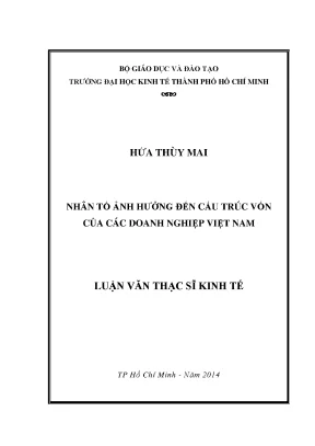 Nhân tố ảnh hưởng đến cấu trúc vốn doanh nghiệp Việt Nam