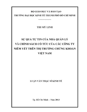 Sự quá tự tin của nhà quản lý và chính sách cổ tức ở