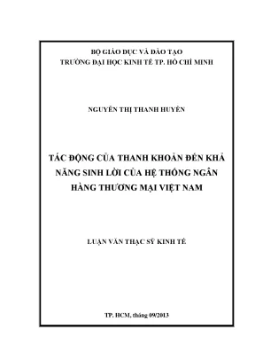 Tác động thanh khoản đến lợi nhuận ngân hàng Việt Nam