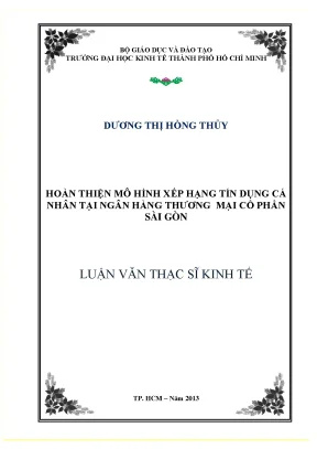 Mô hình xếp hạng tín dụng cá nhân tại SCB