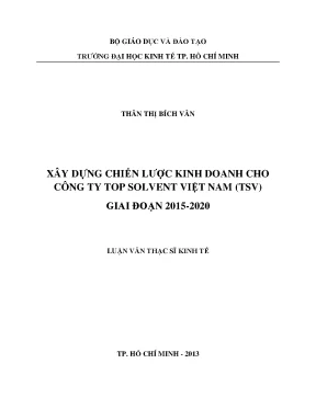 Chiến lược kinh doanh cho Top Solvent Việt Nam 2015-2020