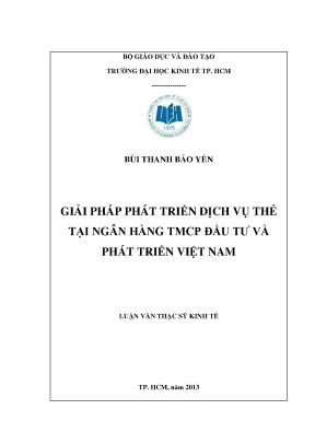 Giải pháp phát triển dịch vụ thẻ tại BIDV