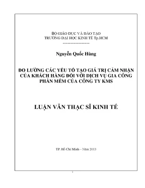 Đo lường giá trị cảm nhận khách hàng dịch vụ KMS