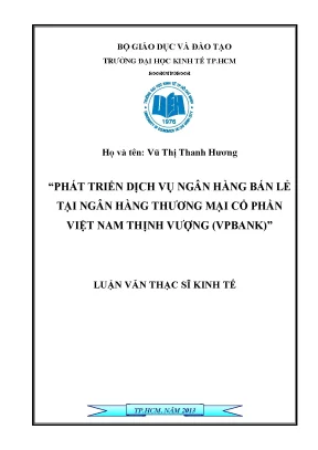 Phát triển dịch vụ ngân hàng bán lẻ tại VPBank