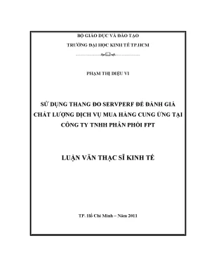 Đánh giá chất lượng dịch vụ mua hàng tại FPT