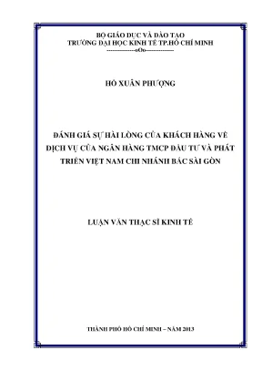 Đánh giá sự hài lòng khách hàng tại BIDV Bắc Sài Gòn