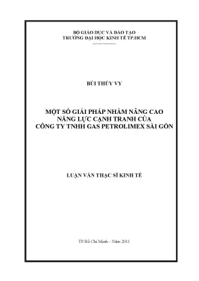Giải pháp nâng cao năng lực cạnh tranh công ty Gas