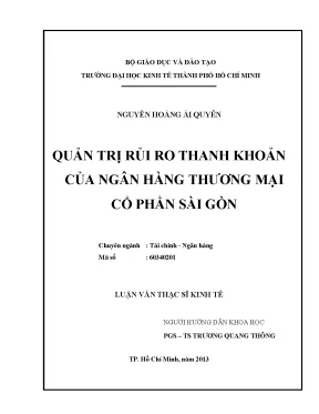Quản trị rủi ro thanh khoản ngân hàng Sài Gòn