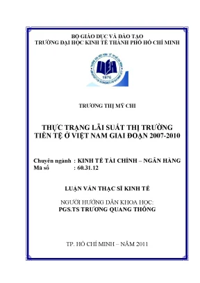 Thực trạng lãi suất thị trường tiền tệ Việt Nam 2007-2010