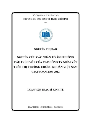 Nhân tố ảnh hưởng cấu trúc vốn công ty niêm yết Việt Nam
