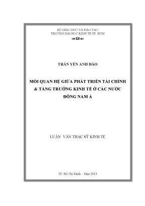 Phát triển tài chính và tăng trưởng kinh tế Đông Nam Á
