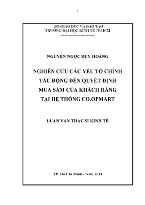 Nghiên cứu quyết định mua sắm tại Co.opMart