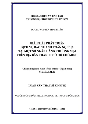 Giải pháp phát triển dịch vụ bao thanh toán nội địa