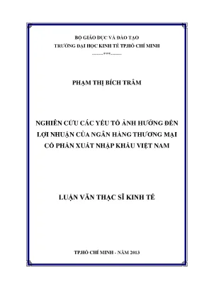 Yếu tố ảnh hưởng đến lợi nhuận ngân hàng Eximbank