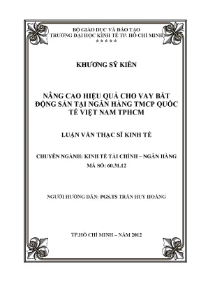 Nâng cao hiệu quả cho vay bất động sản tại VIB