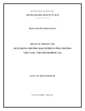 Quản lý nợ xấu tại ngân hàng Công Thương Đồng Nai