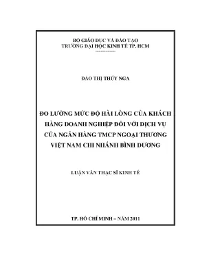 Đo lường sự hài lòng khách hàng doanh nghiệp tại Vietcombank