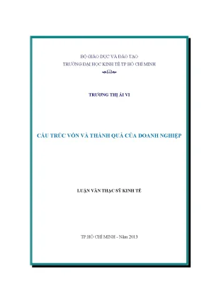 Cấu trúc vốn và thành quả doanh nghiệp
