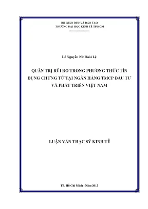 Quản trị rủi ro tín dụng chứng từ tại BIDV