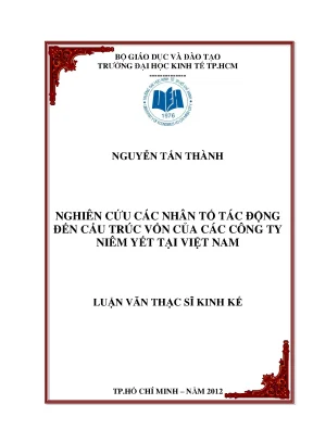 Nhân tố ảnh hưởng đến cấu trúc vốn công ty Việt Nam