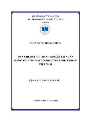 Hạn chế rủi ro thanh khoản tại ngân hàng TMCP Xuất Nhập Khẩu