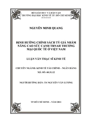 Tỷ giá hối đoái và sức cạnh tranh thương mại Việt Nam