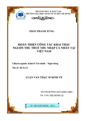 Khai thác nguồn thu thuế thu nhập cá nhân tại Việt Nam
